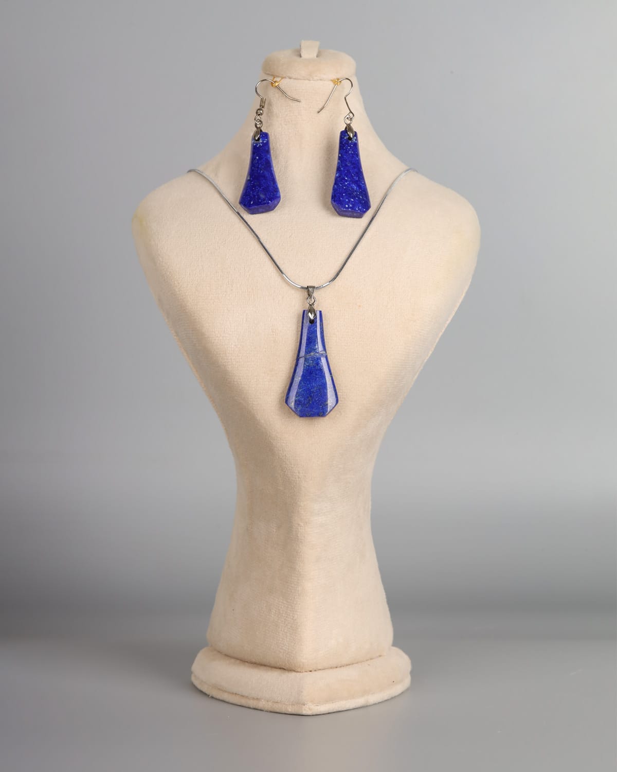 Lapis Lazuli Necklace & Earrings Set 2