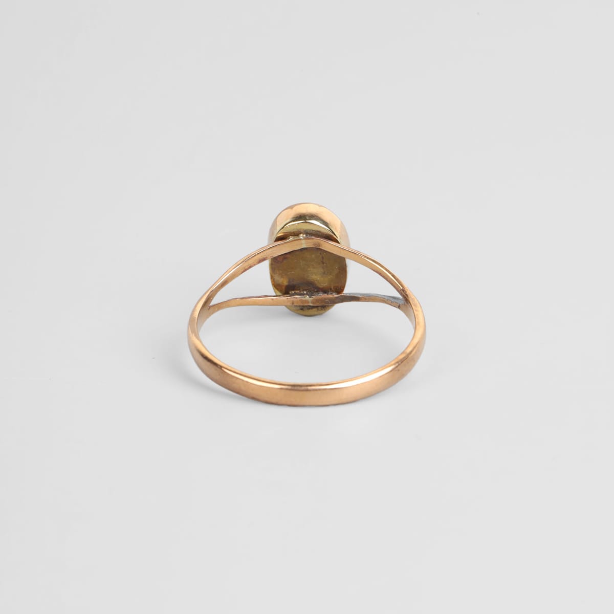Minimalist Lapis Lazuli Brass Ring 3