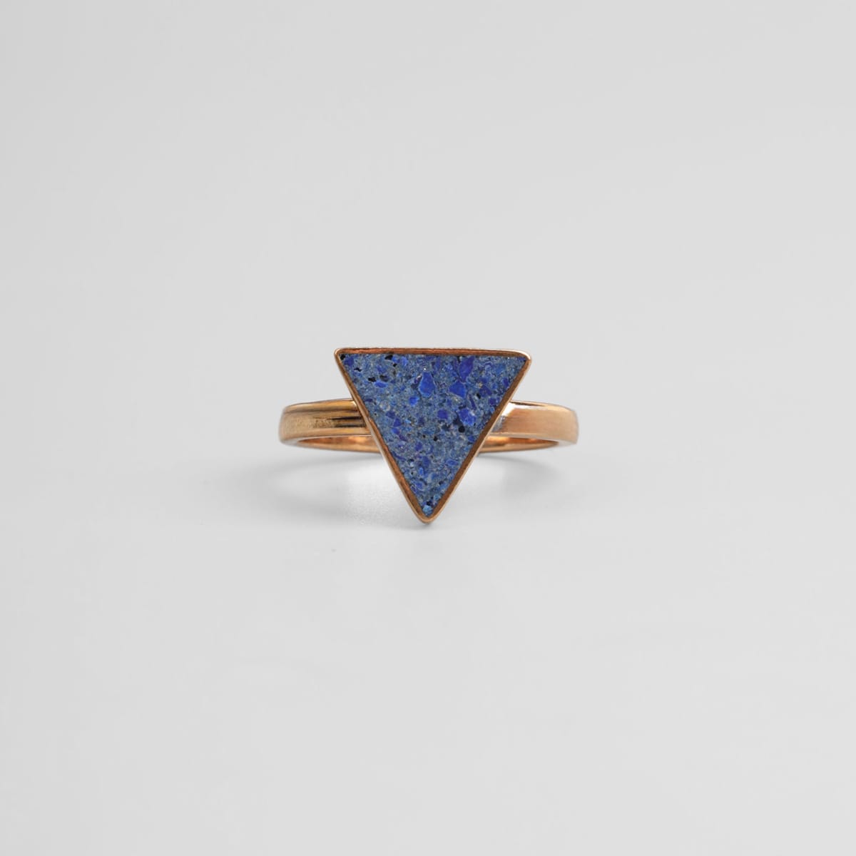 Modern Lapis Triangle Ring 5
