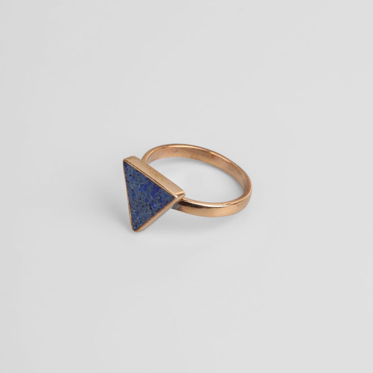 Modern Lapis Triangle Ring 4