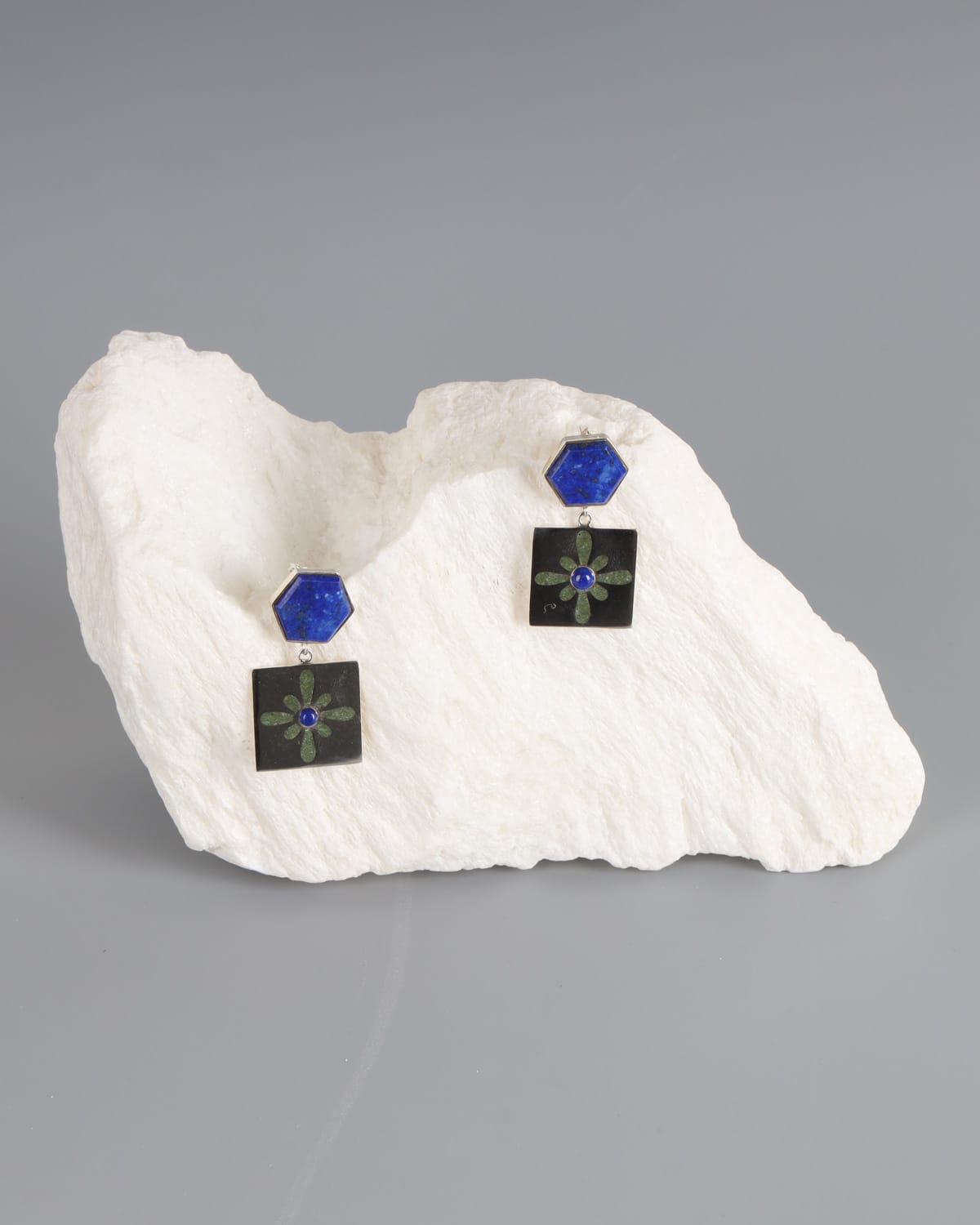 Garnet & Lapis Lazuli Earrings 4