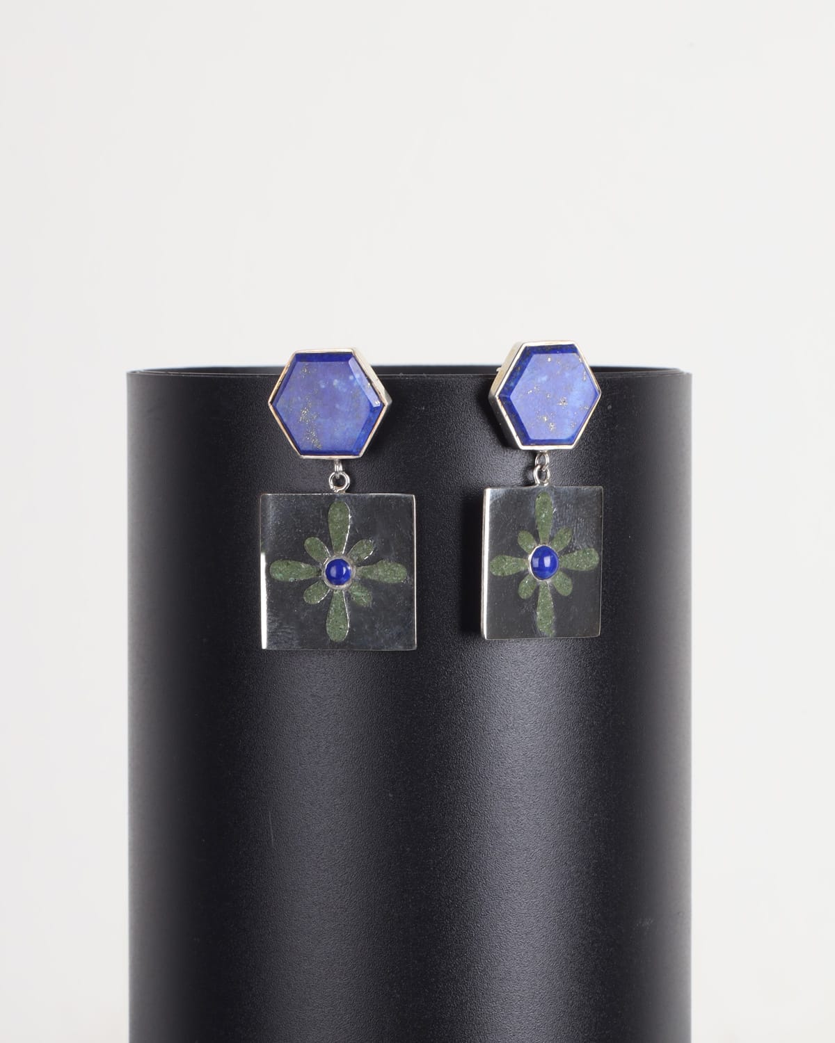 Garnet & Lapis Lazuli Earrings 1