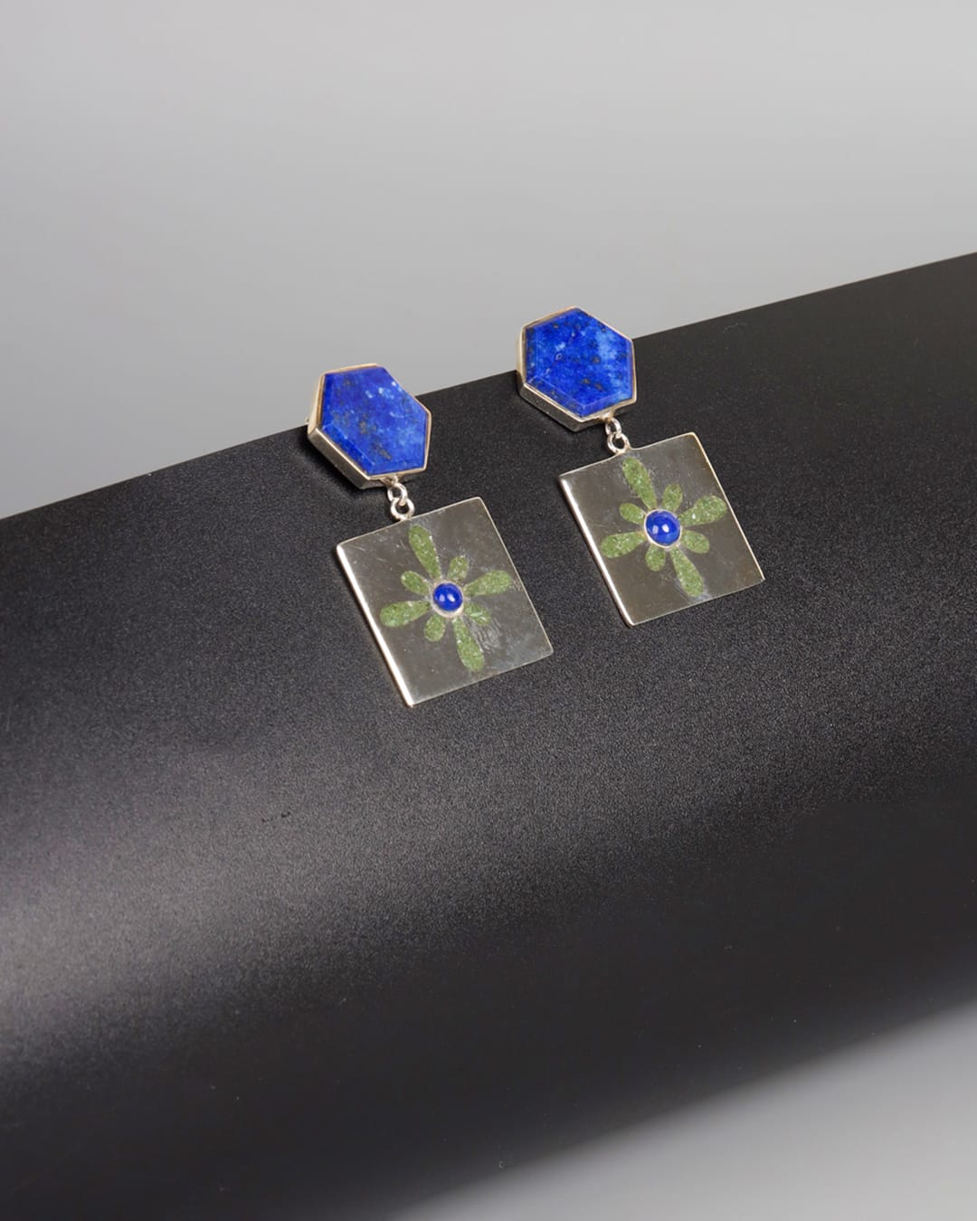 Garnet & Lapis Lazuli Earrings 3