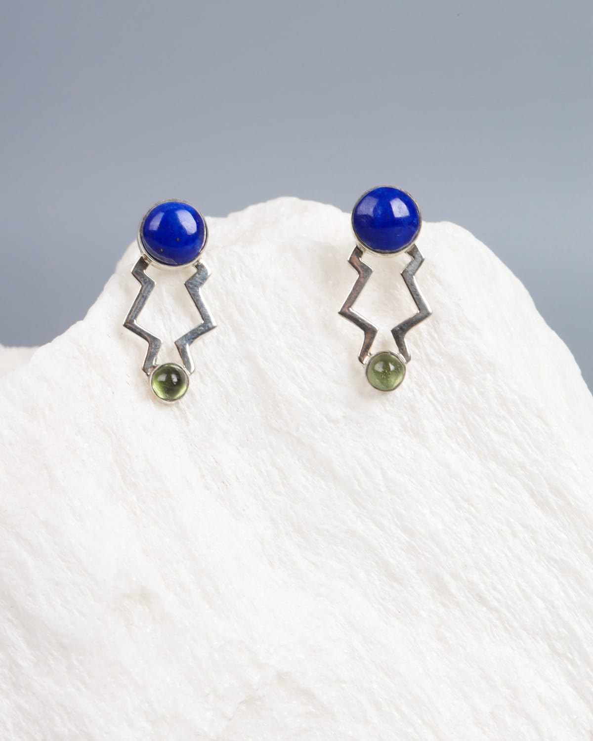 Peridot & Lapis Lazuli Earrings 2
