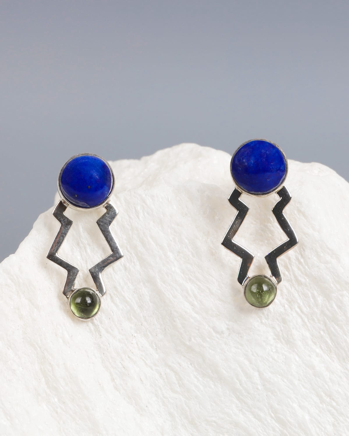 Peridot & Lapis Lazuli Earrings 1