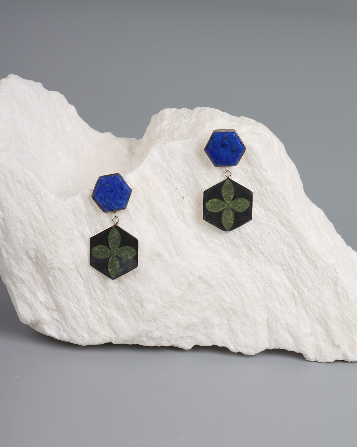 Lapis Lazuli & Turquoise Gemstone Earrings 3