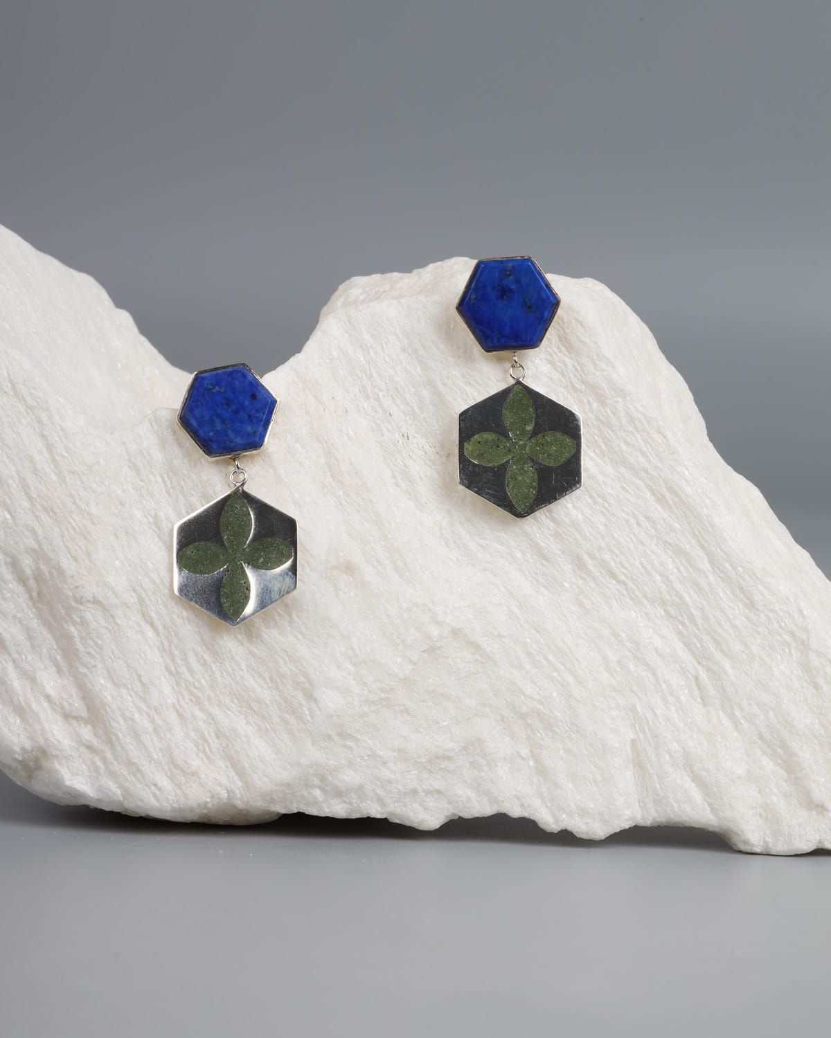 Lapis Lazuli & Turquoise Gemstone Earrings 4