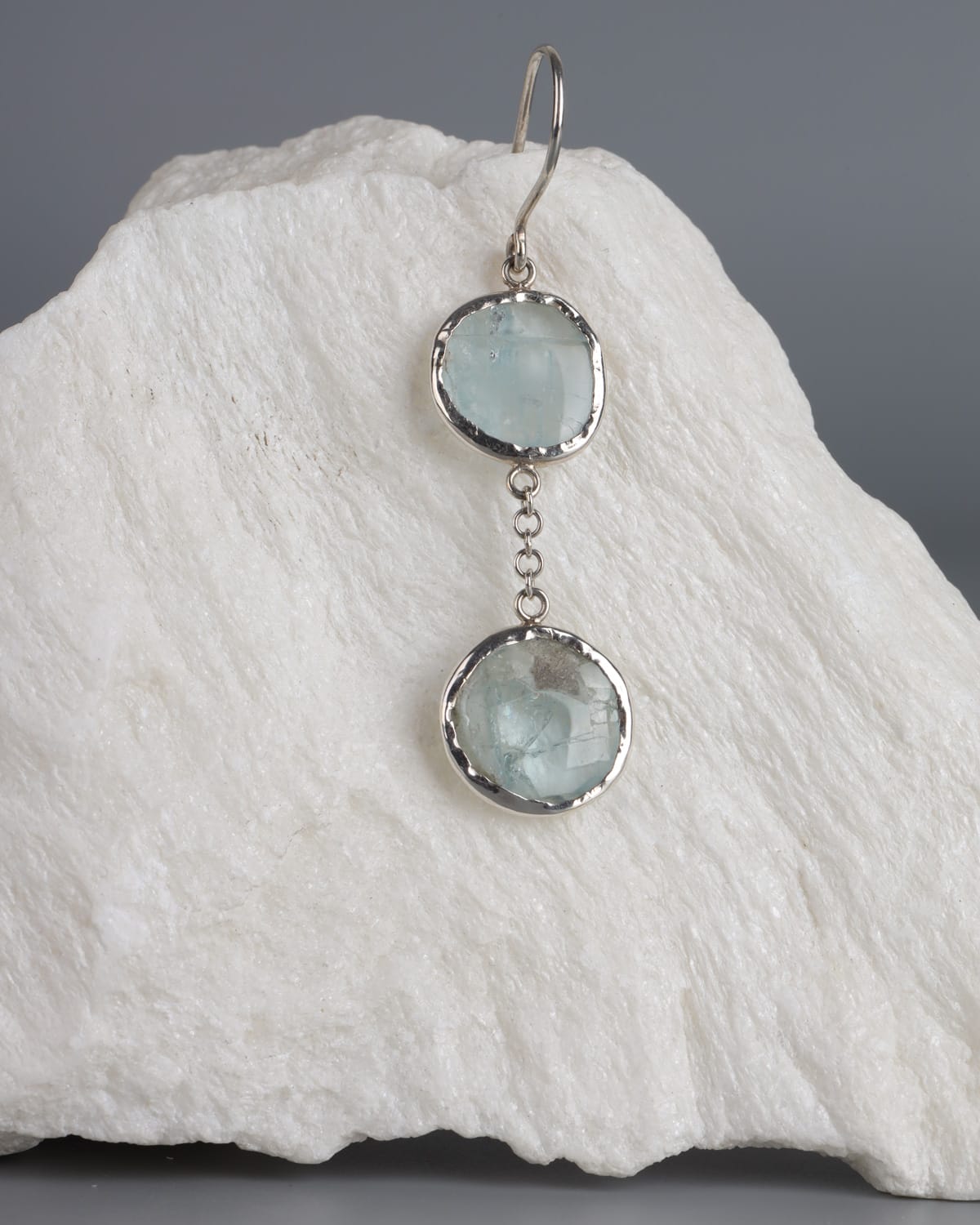 Aquamarine Gemstone Drop Earrings 1