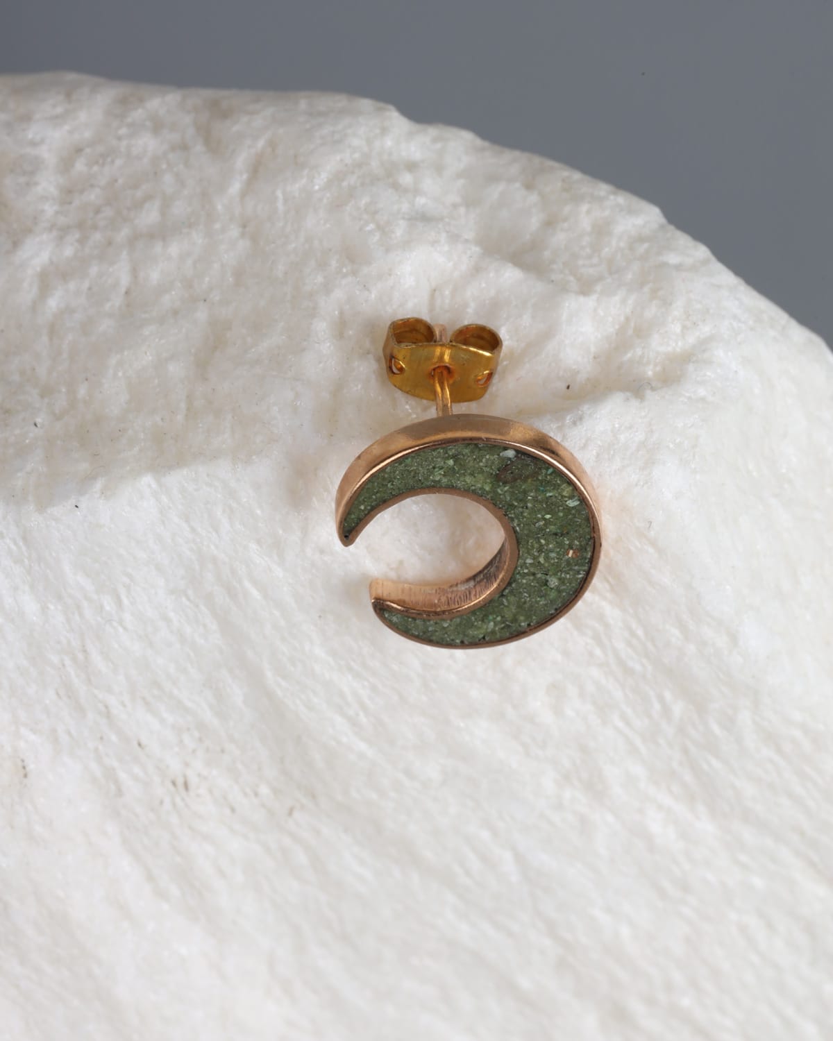 Half Moon Bamyan Turquoise Earring 1