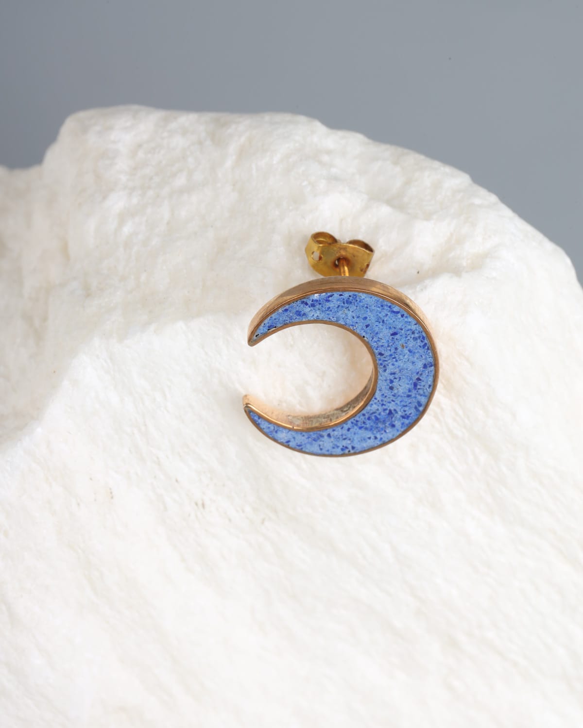 Lapis Lazuli Gold Washed Brass Earrings 1