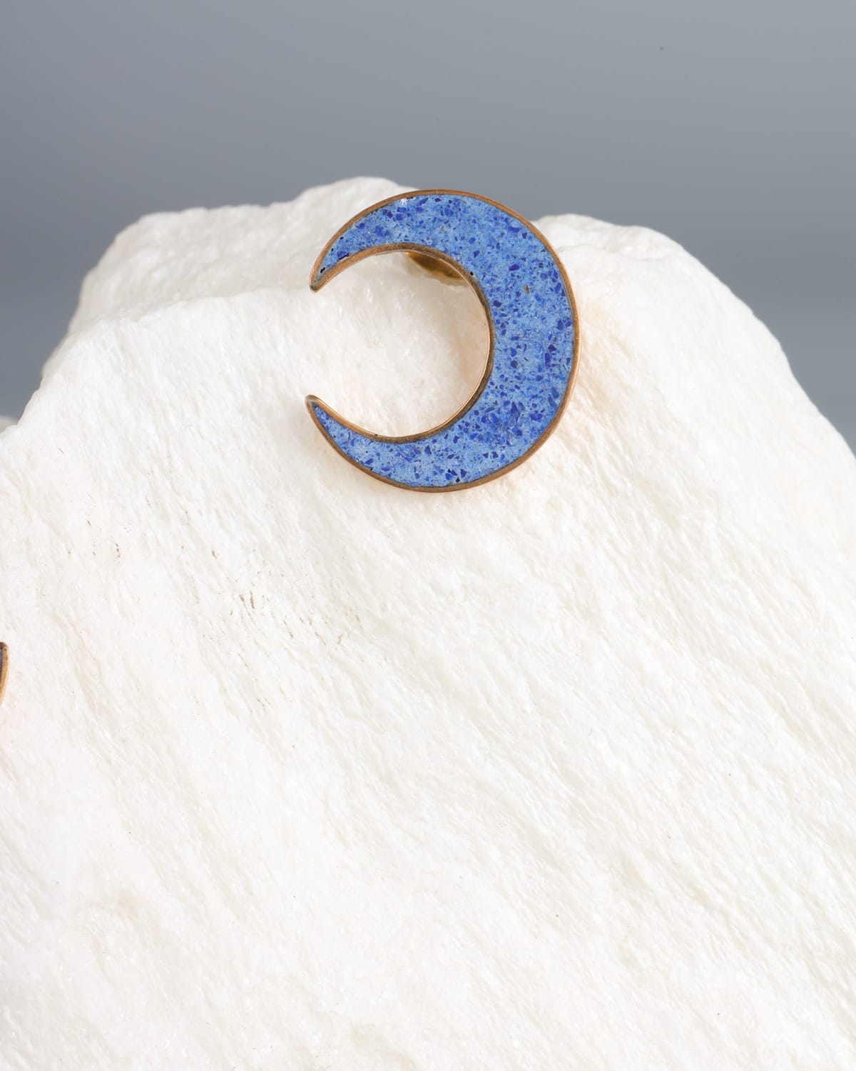 Lapis Lazuli Gold Washed Brass Earrings 4