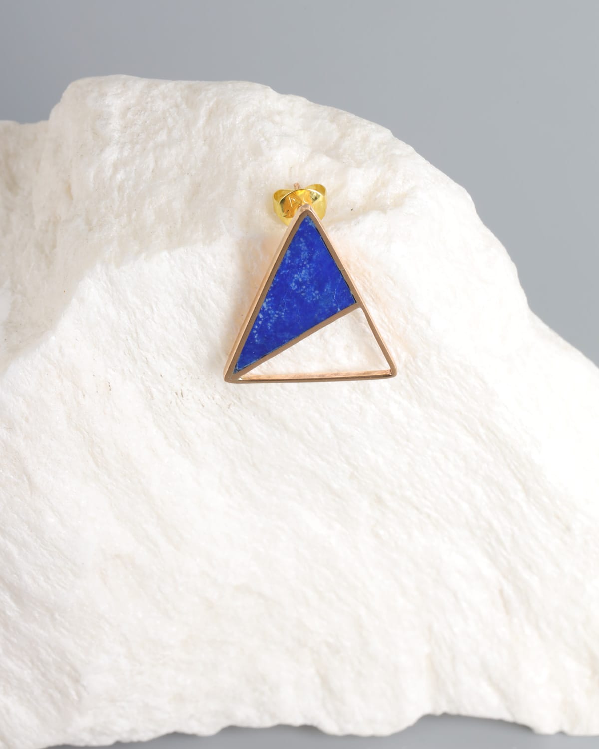 Lapis Lazuli & Turquoise Earrings in Gold Washed Brass 4