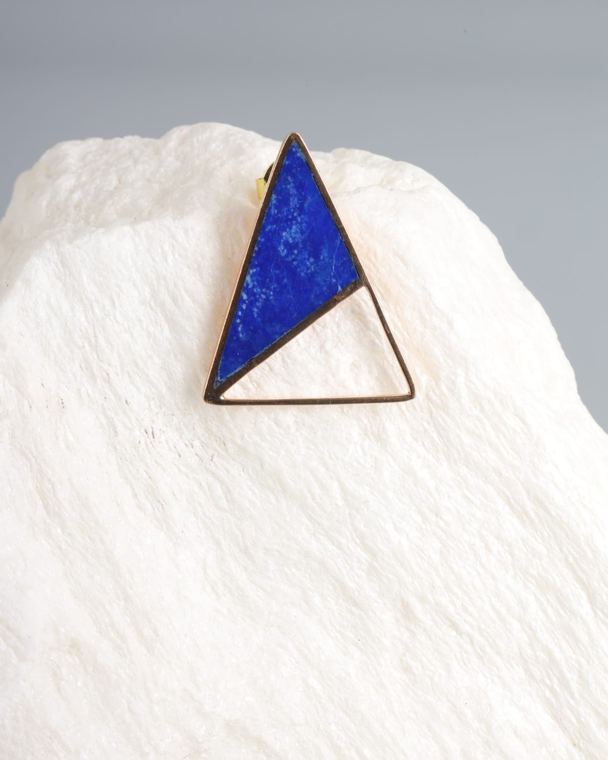 Lapis Lazuli & Turquoise Earrings in Gold Washed Brass 1
