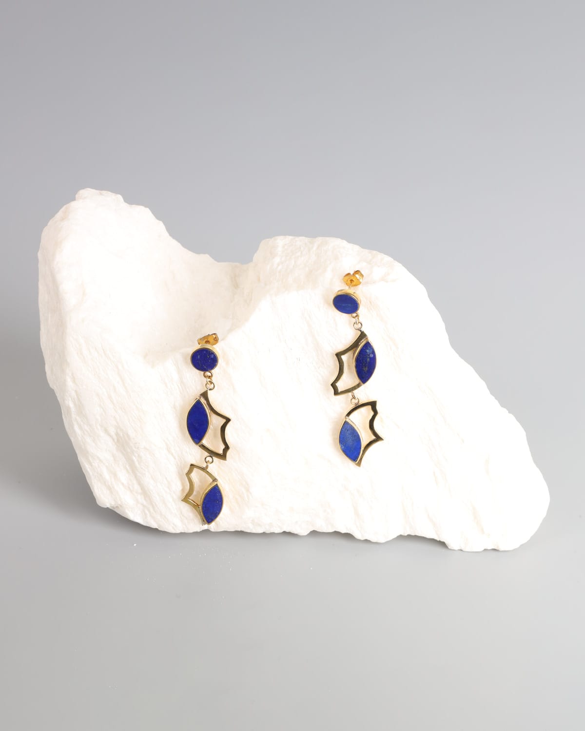 Geometric Lapis Lazuli Earrings 4