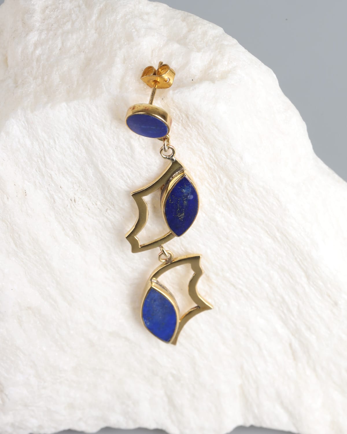 Geometric Lapis Lazuli Earrings 3