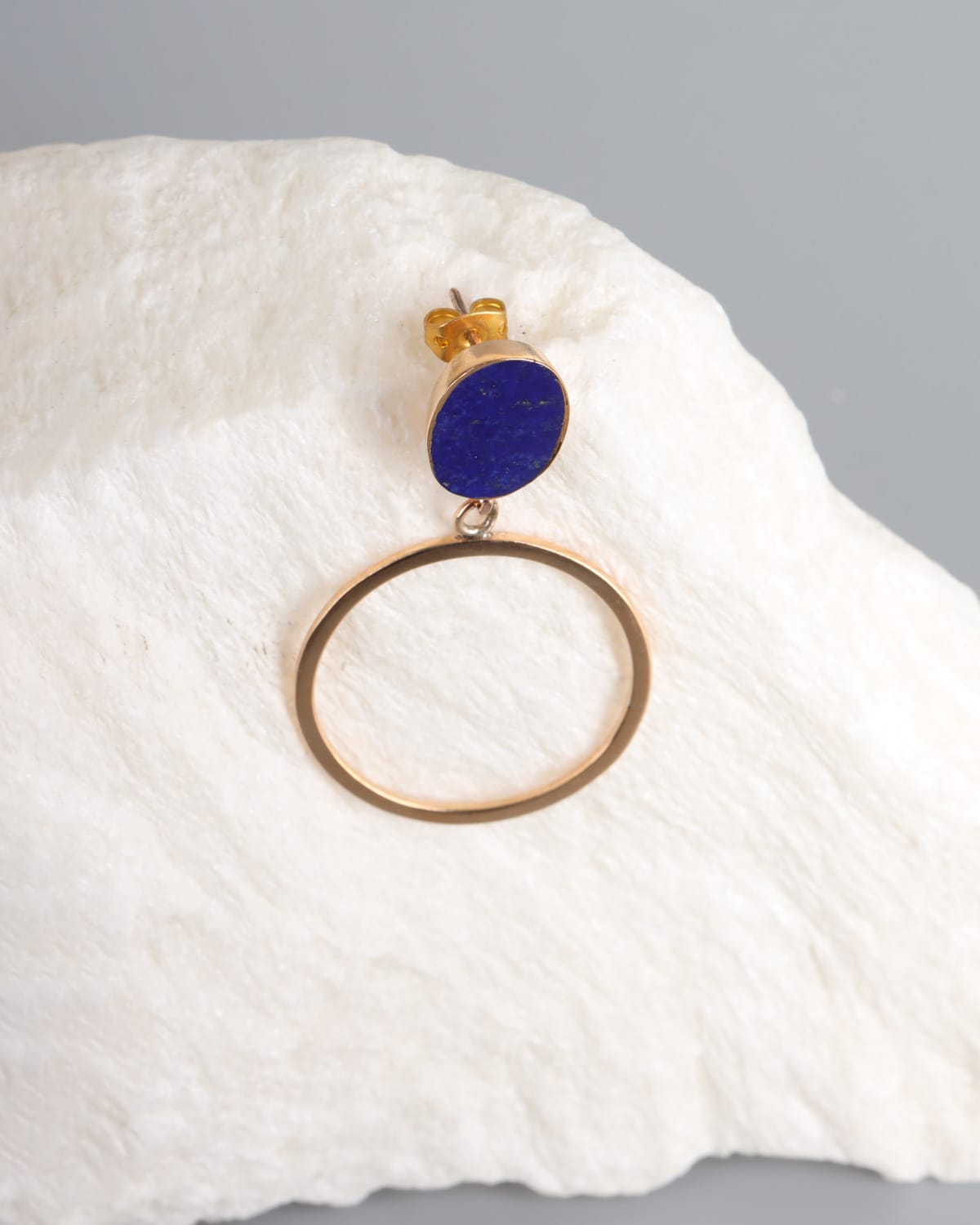 Lapis Lazuli Hoop Earrings 2