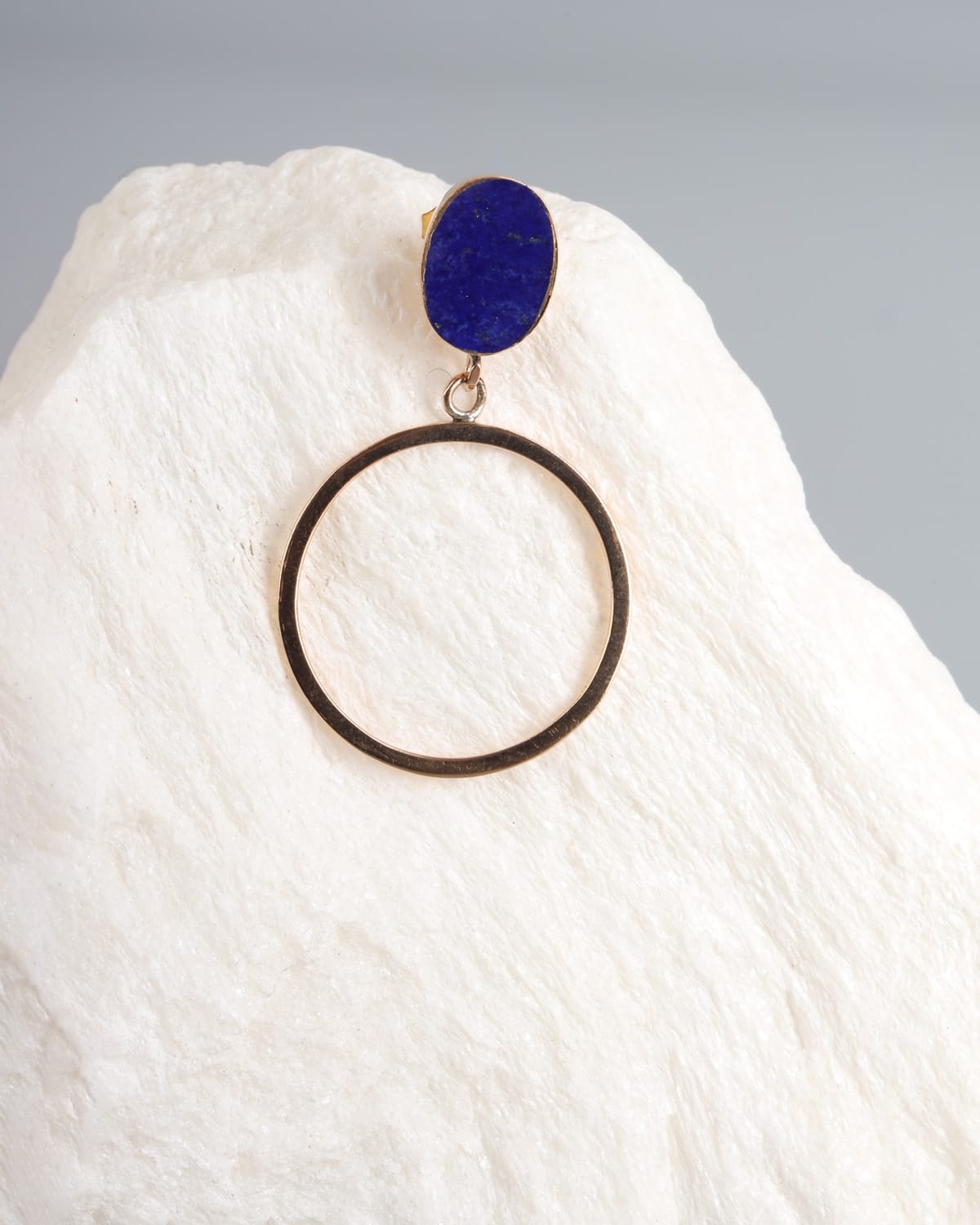 Lapis Lazuli Hoop Earrings 1
