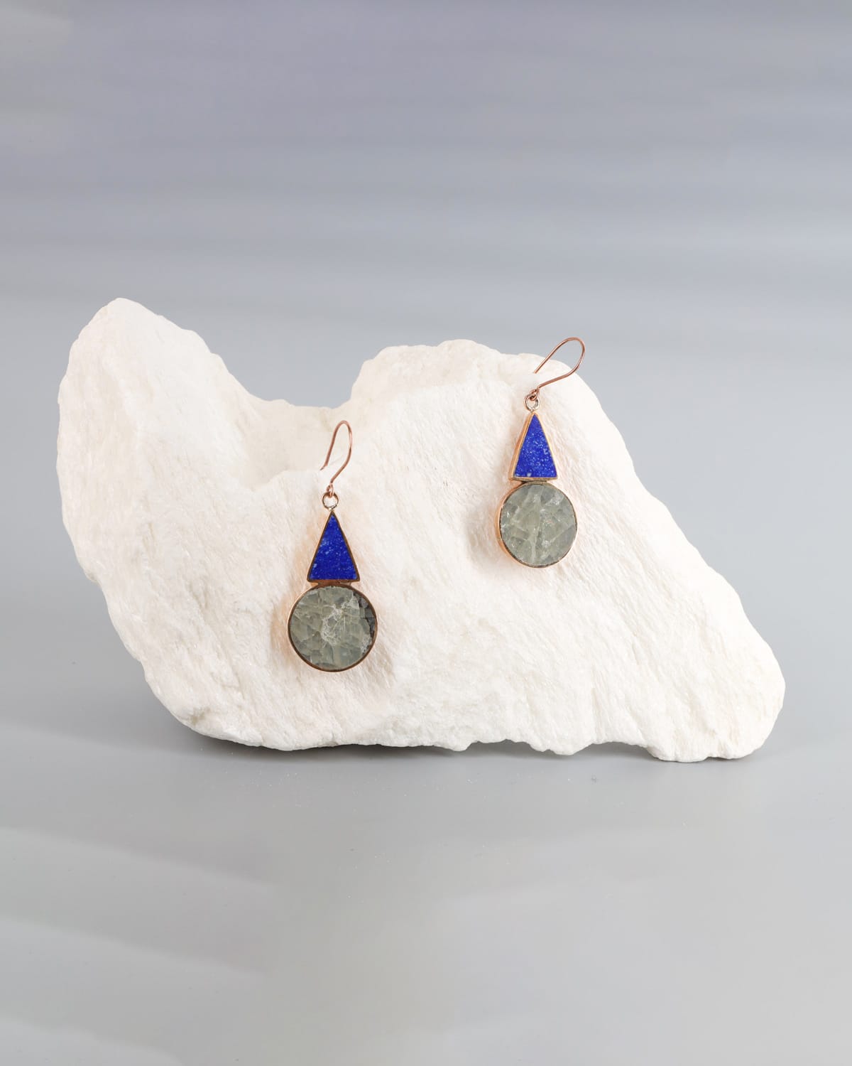 Scapolite & Lapis Lazuli Earrings 1