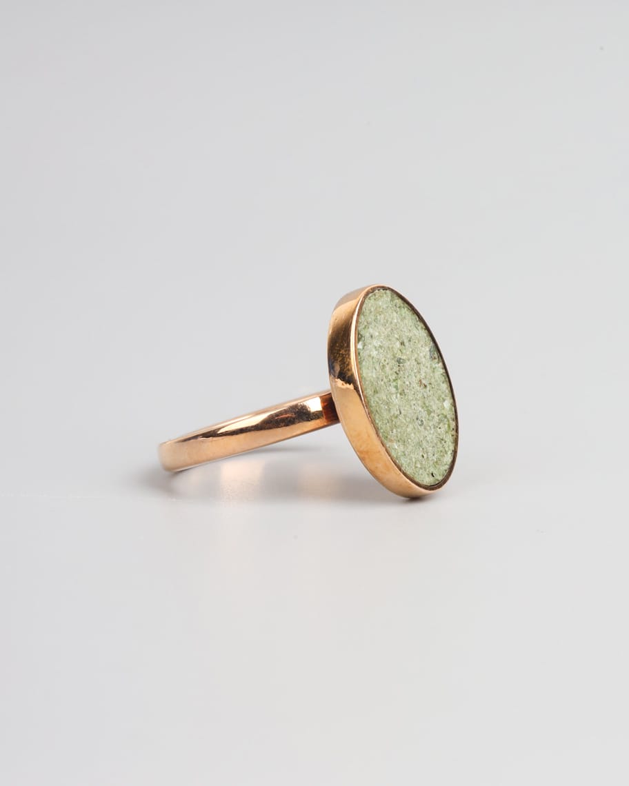 Turquoise Gold Plated Brass Ring 3