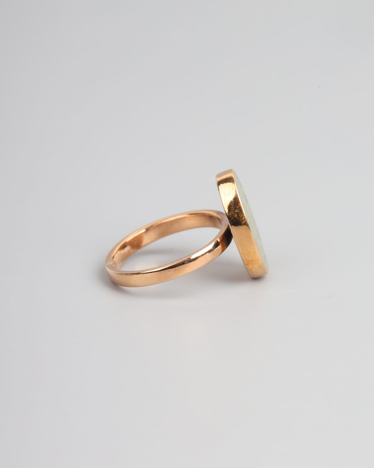 Turquoise Gold Plated Brass Ring 1