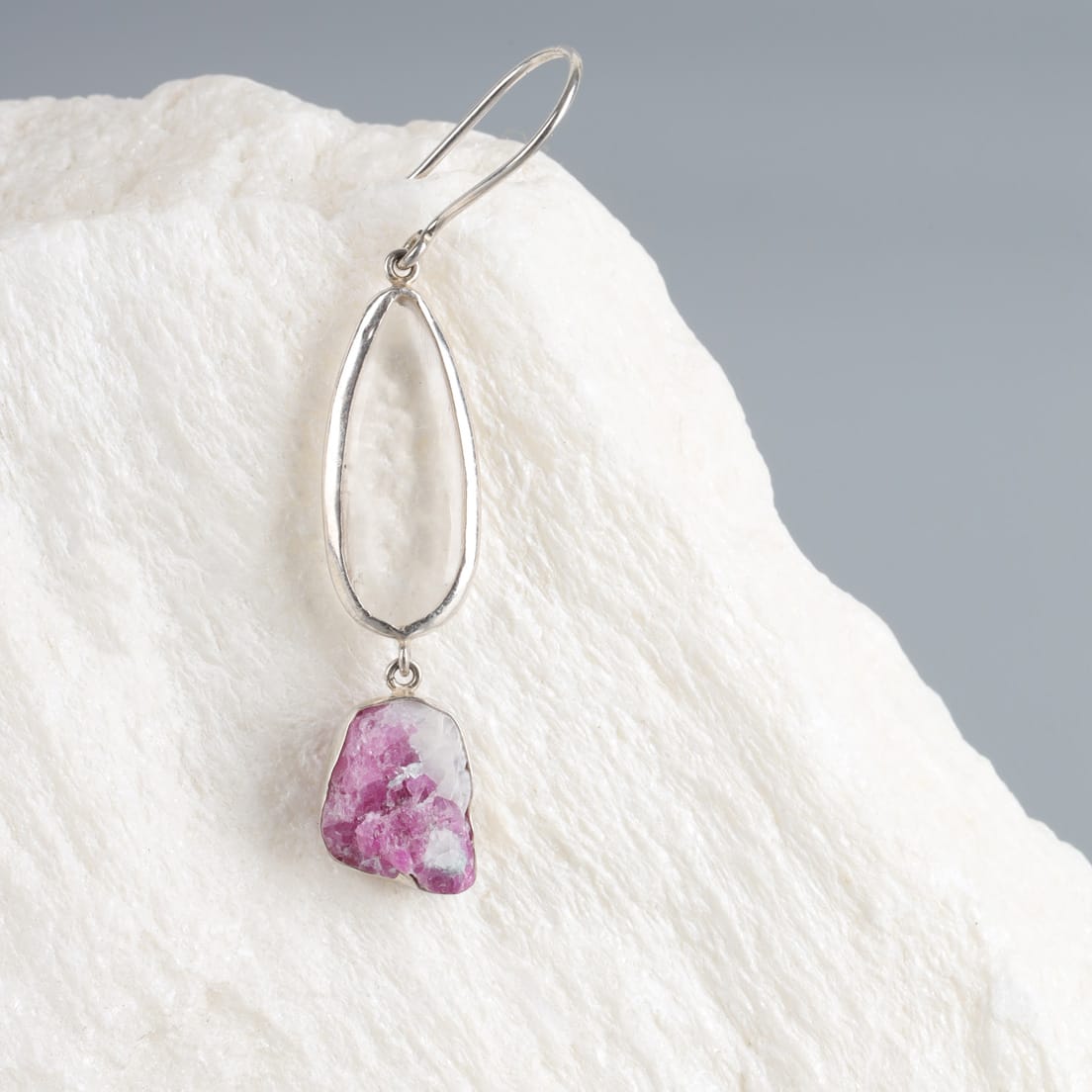 Handcrafted Ruby Quartz Earrings 4