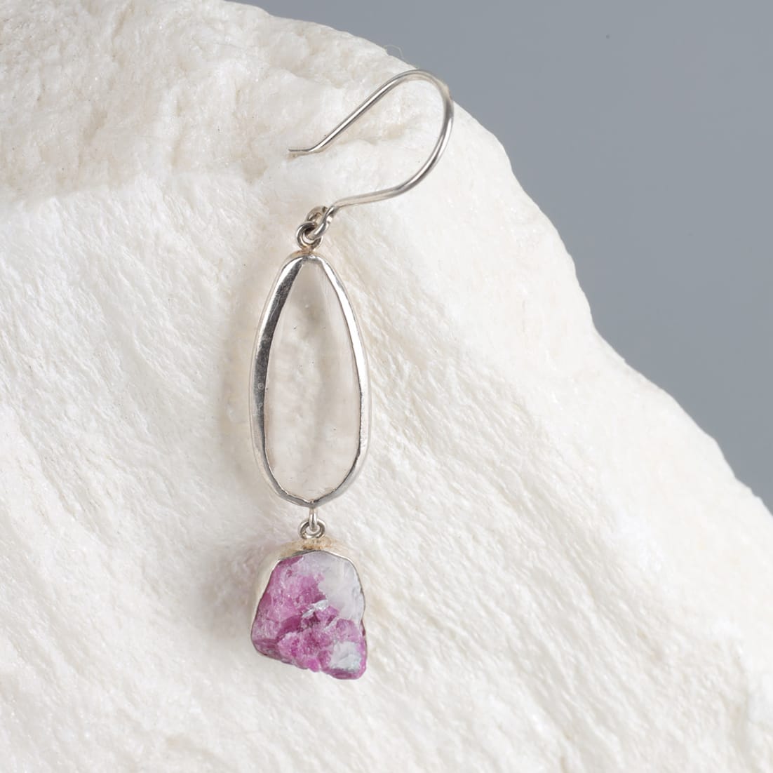Handcrafted Ruby Quartz Earrings 2