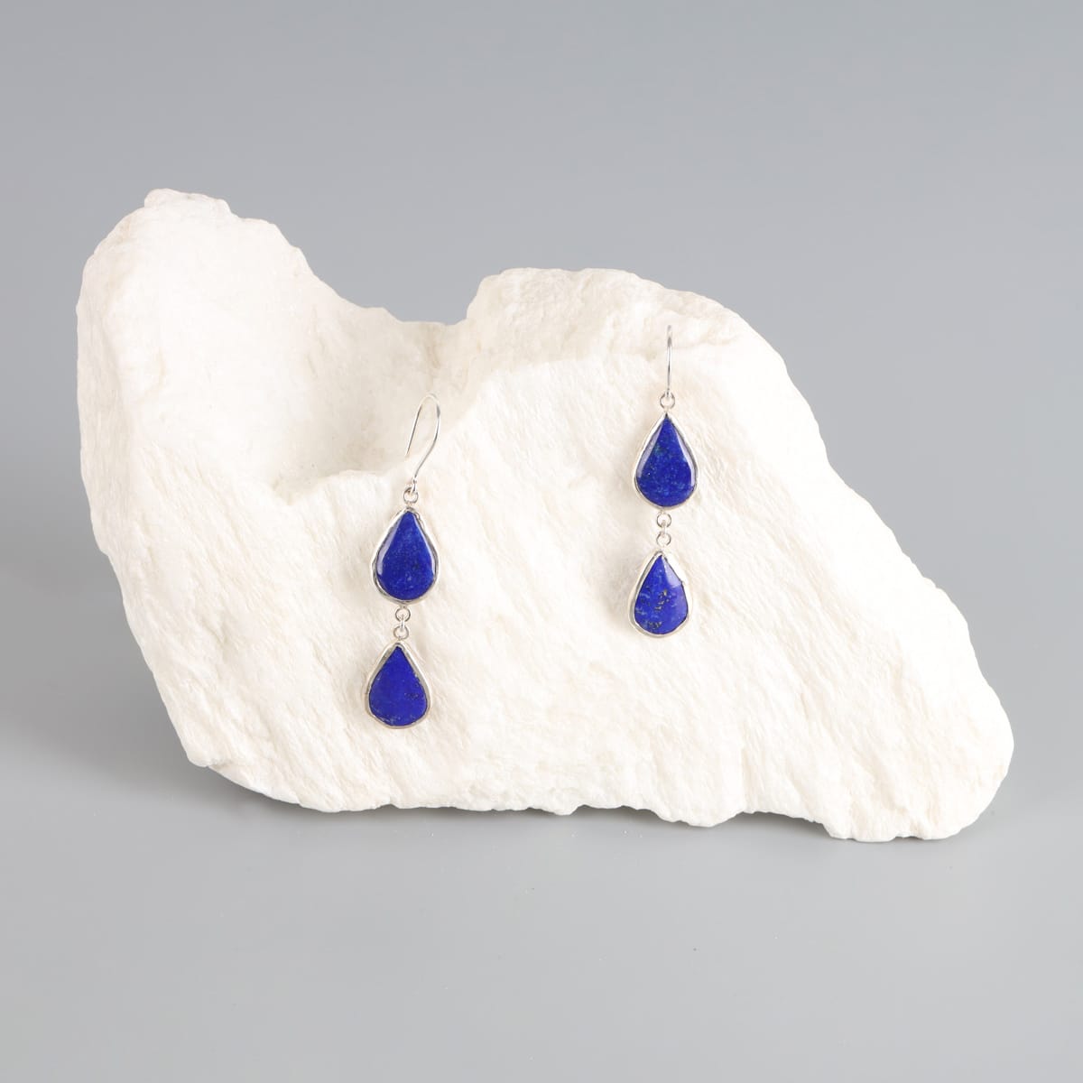 Handmade Lapis Lazuli Silver Earrings 2