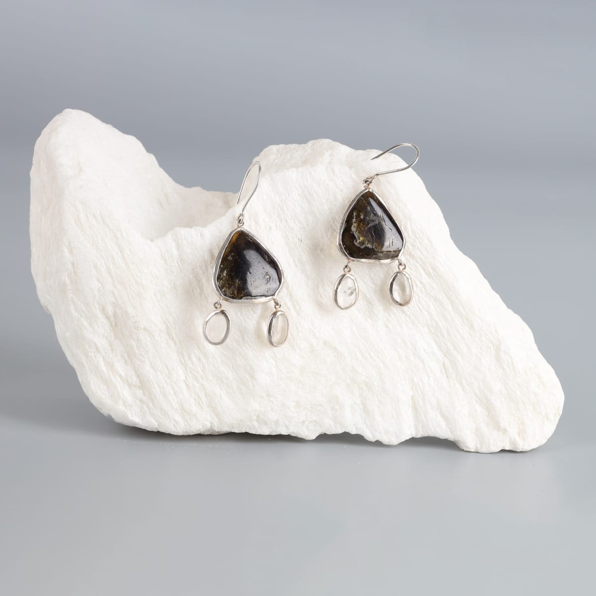 Earrings Raw Beroch Quartz Silver Earrings 2