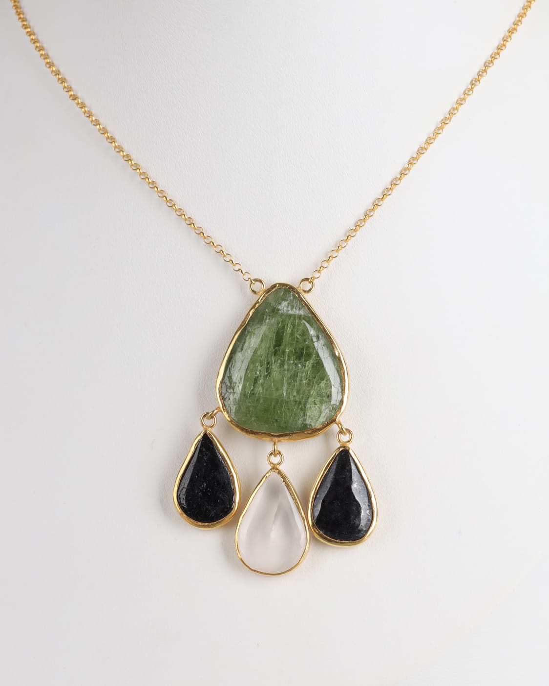 Peridot & Beroch Silver Pendant 2