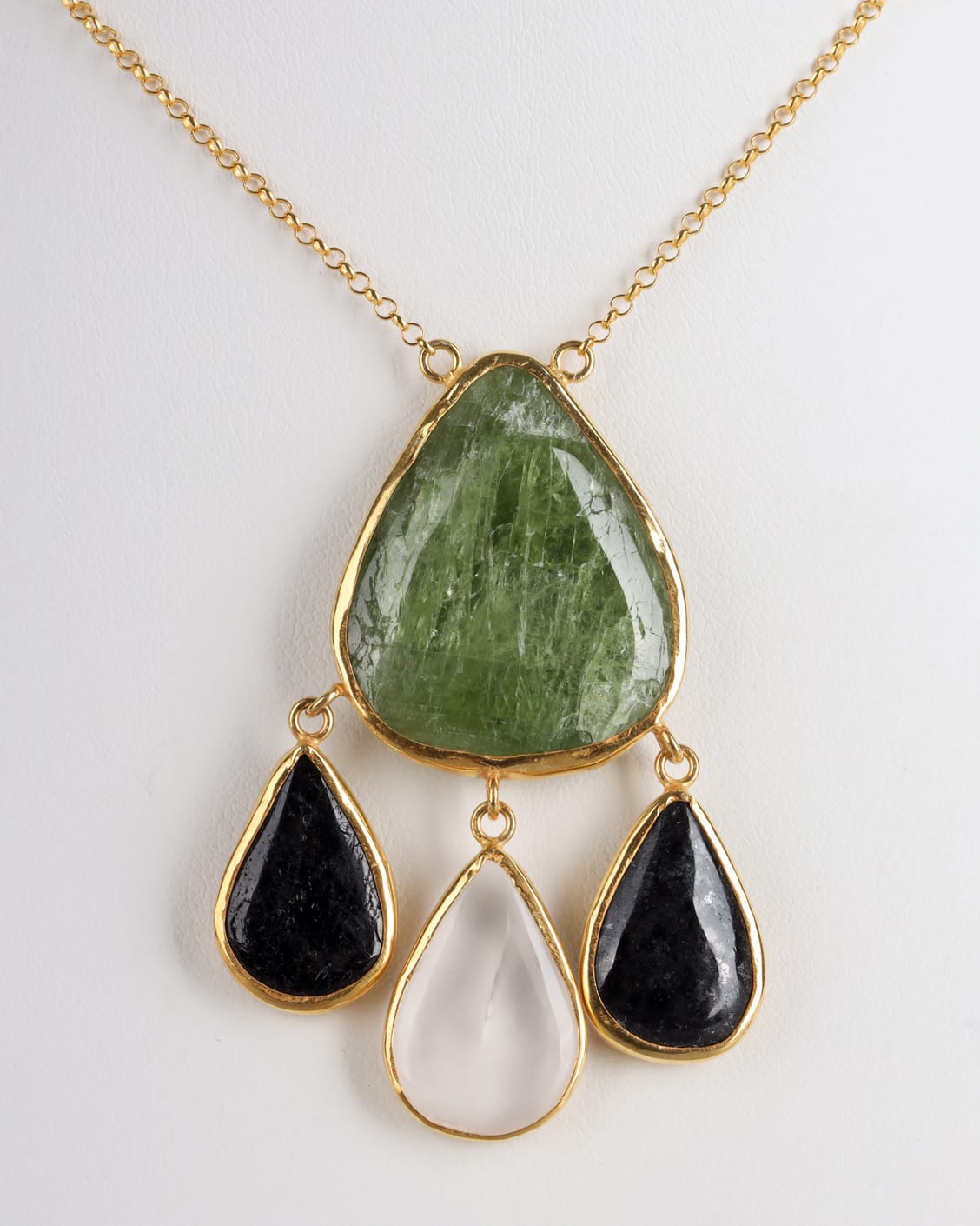 Peridot & Beroch Silver Pendant 1