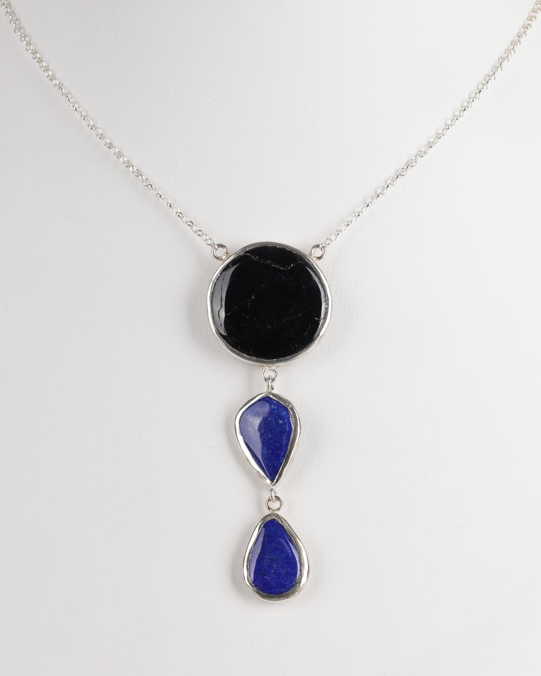 Lapis Lazuli & Beroch Silver Necklace 3