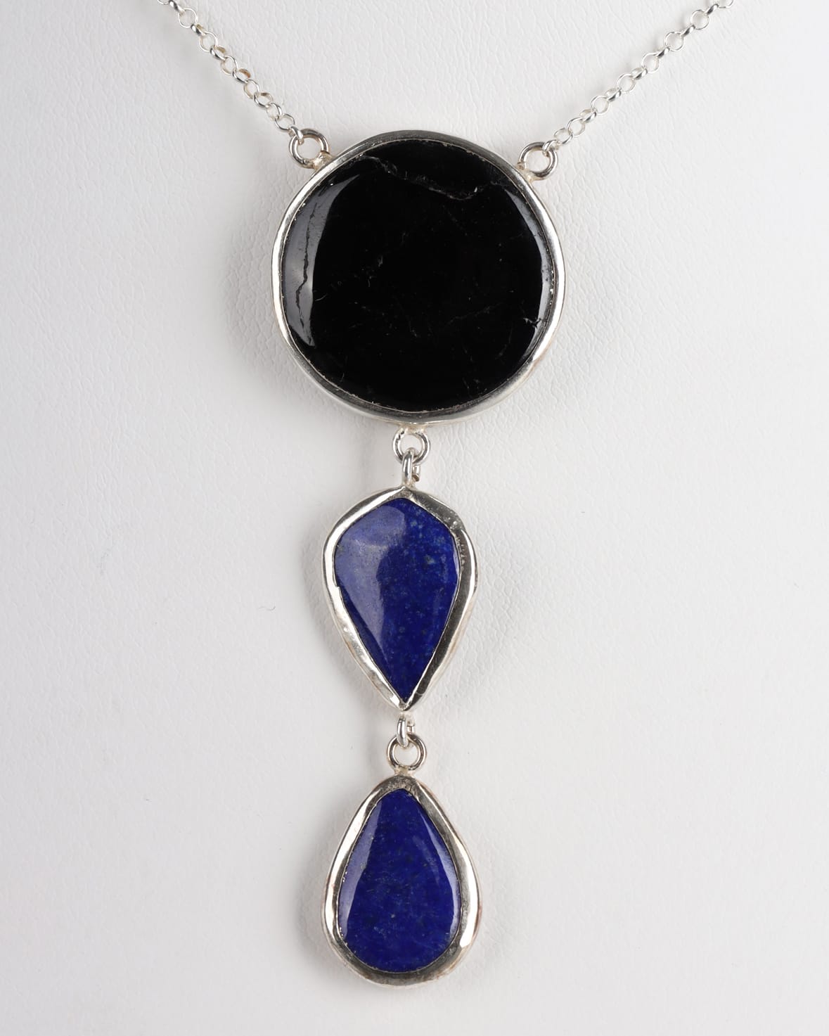 Lapis Lazuli & Beroch Silver Necklace 1