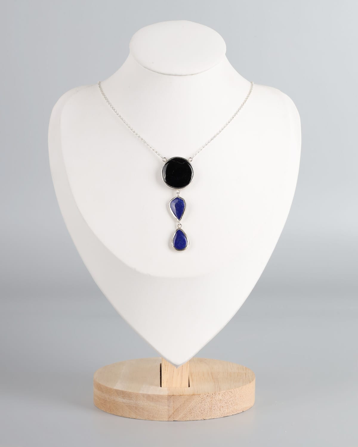 Lapis Lazuli & Beroch Silver Necklace 2