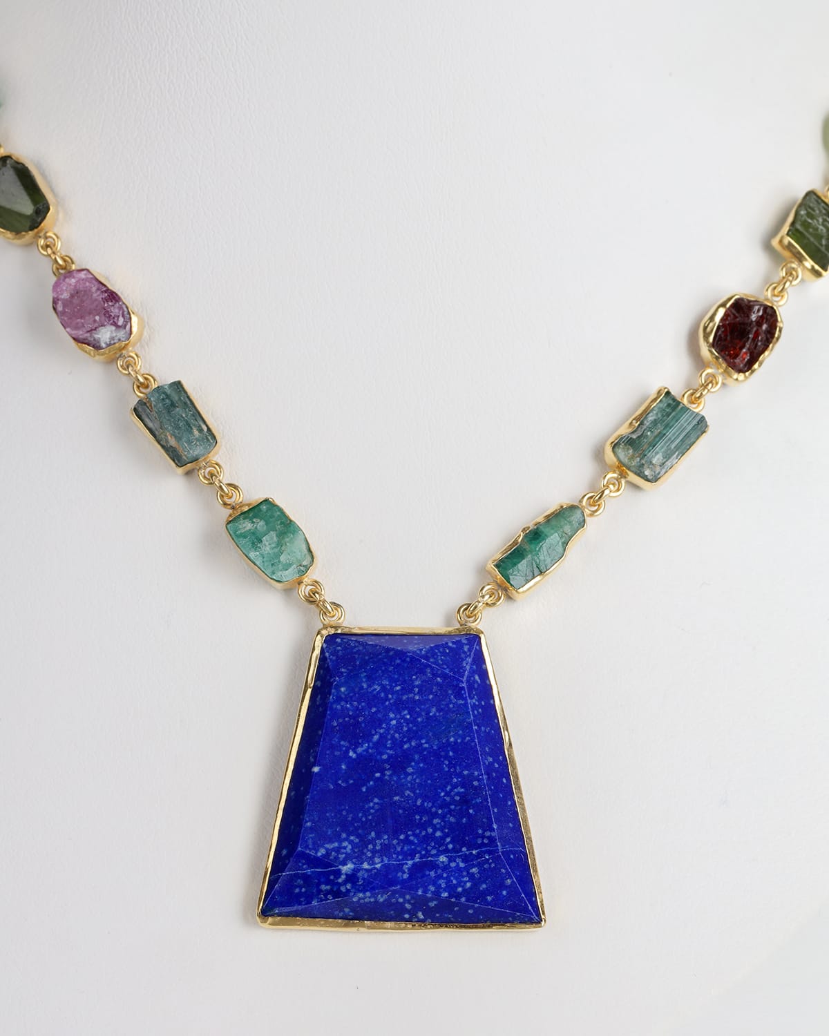 Handmade Multi Gemstone Afghan Necklace 2