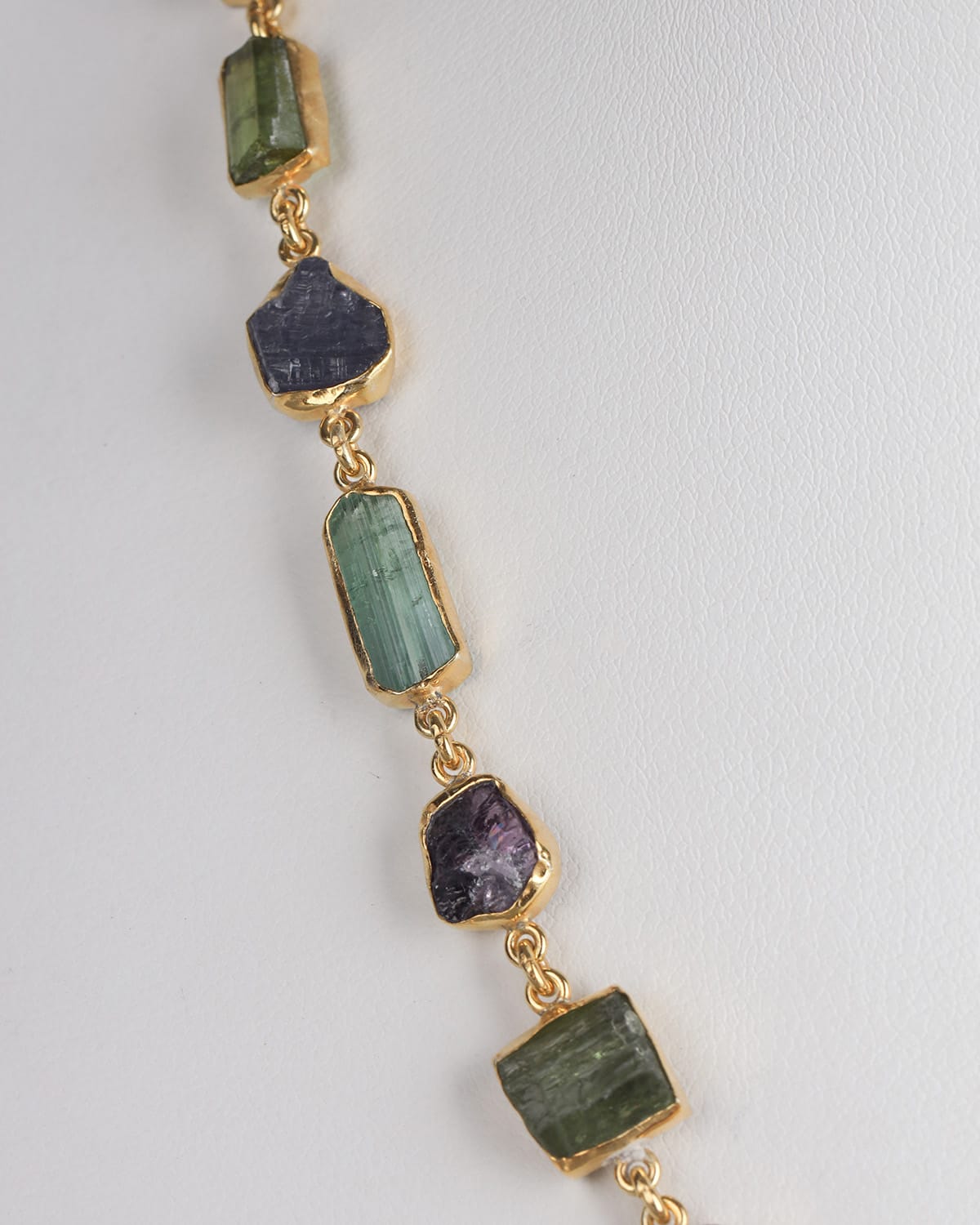 Afghan Handmade Multigemstone Silver Necklace 4