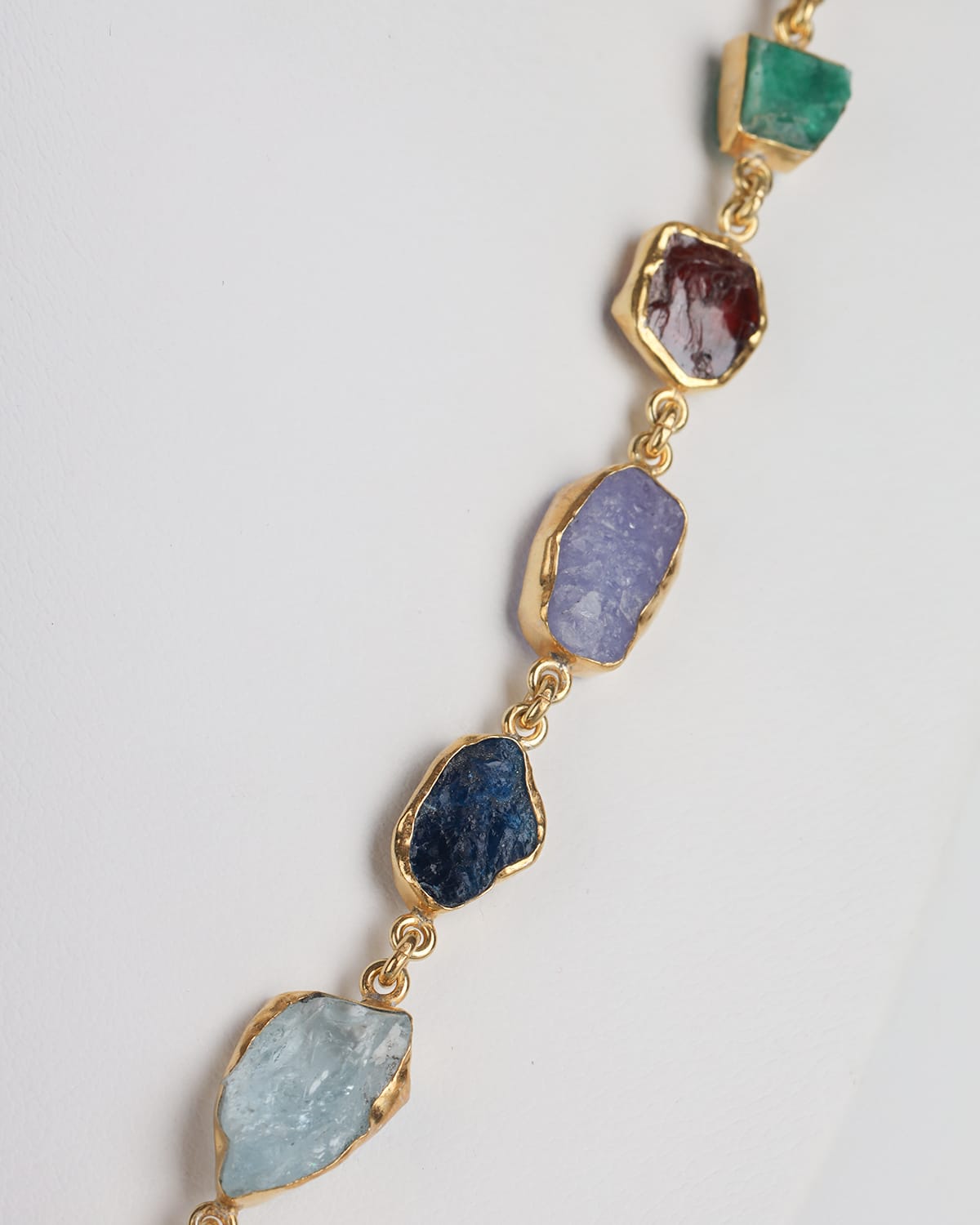 Afghan Handmade Multigemstone Silver Necklace 3