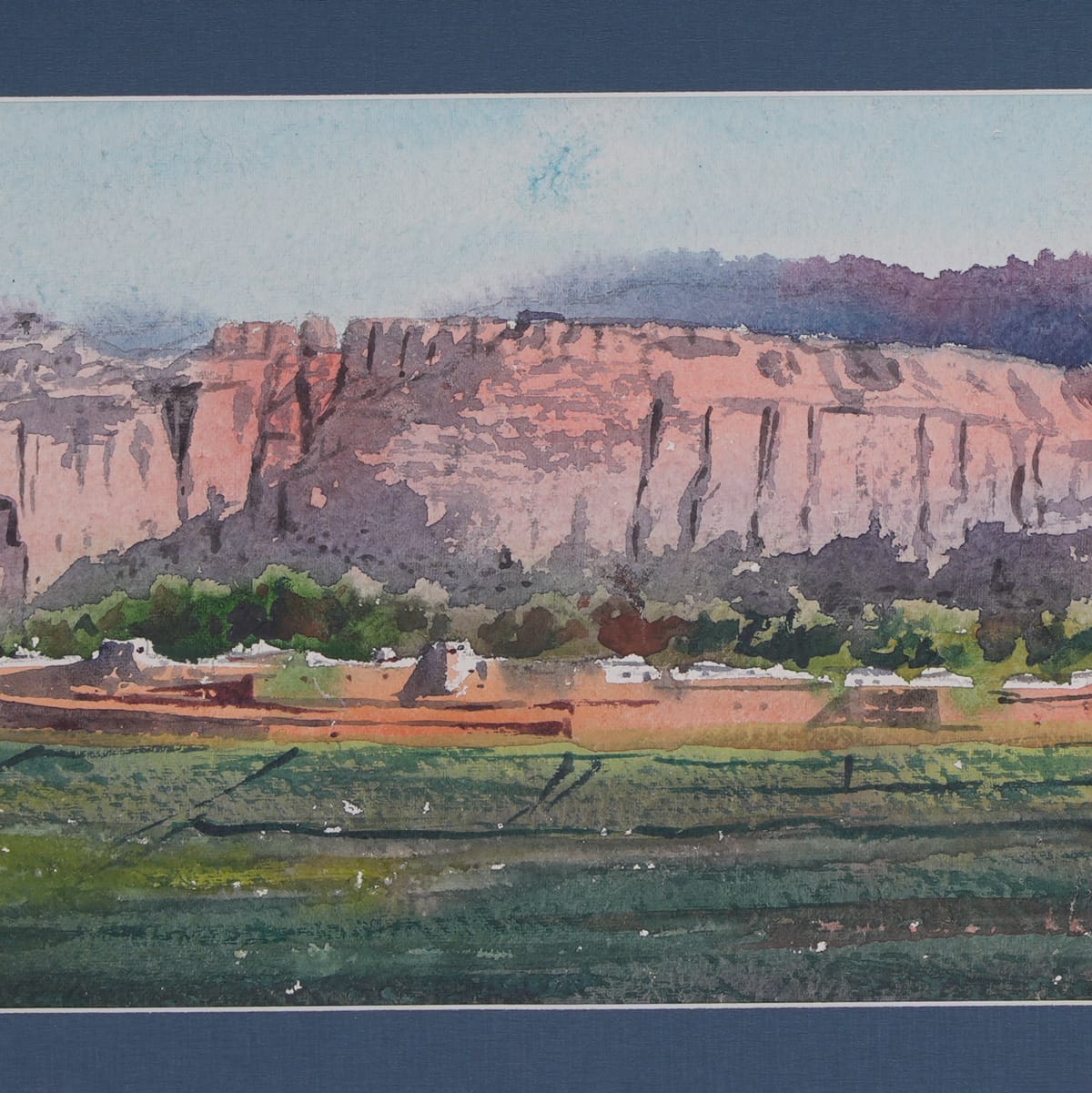 Afghan Kheerman Landscape Watercolor Painting 2