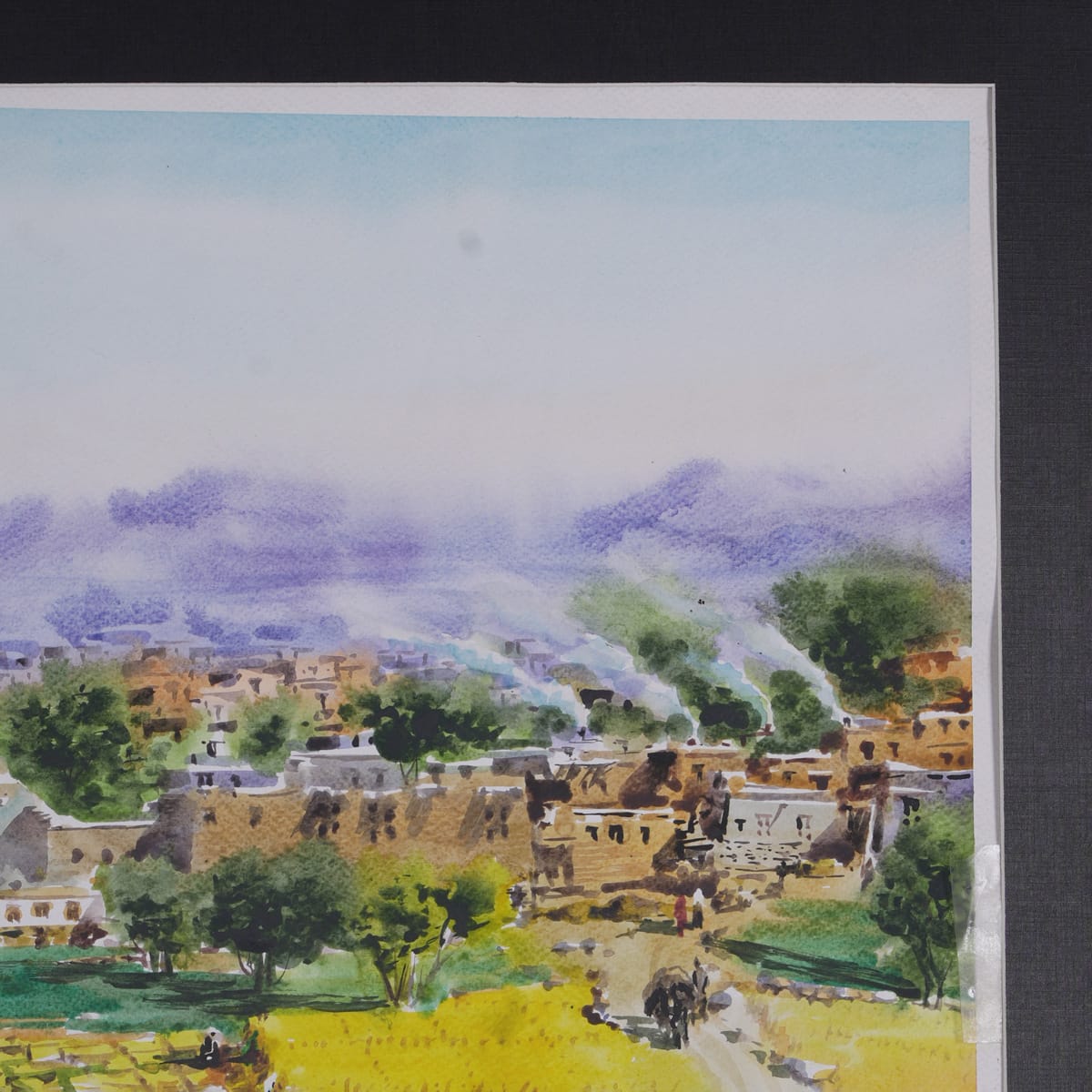 Girl Shepherd Watercolor Painting 1