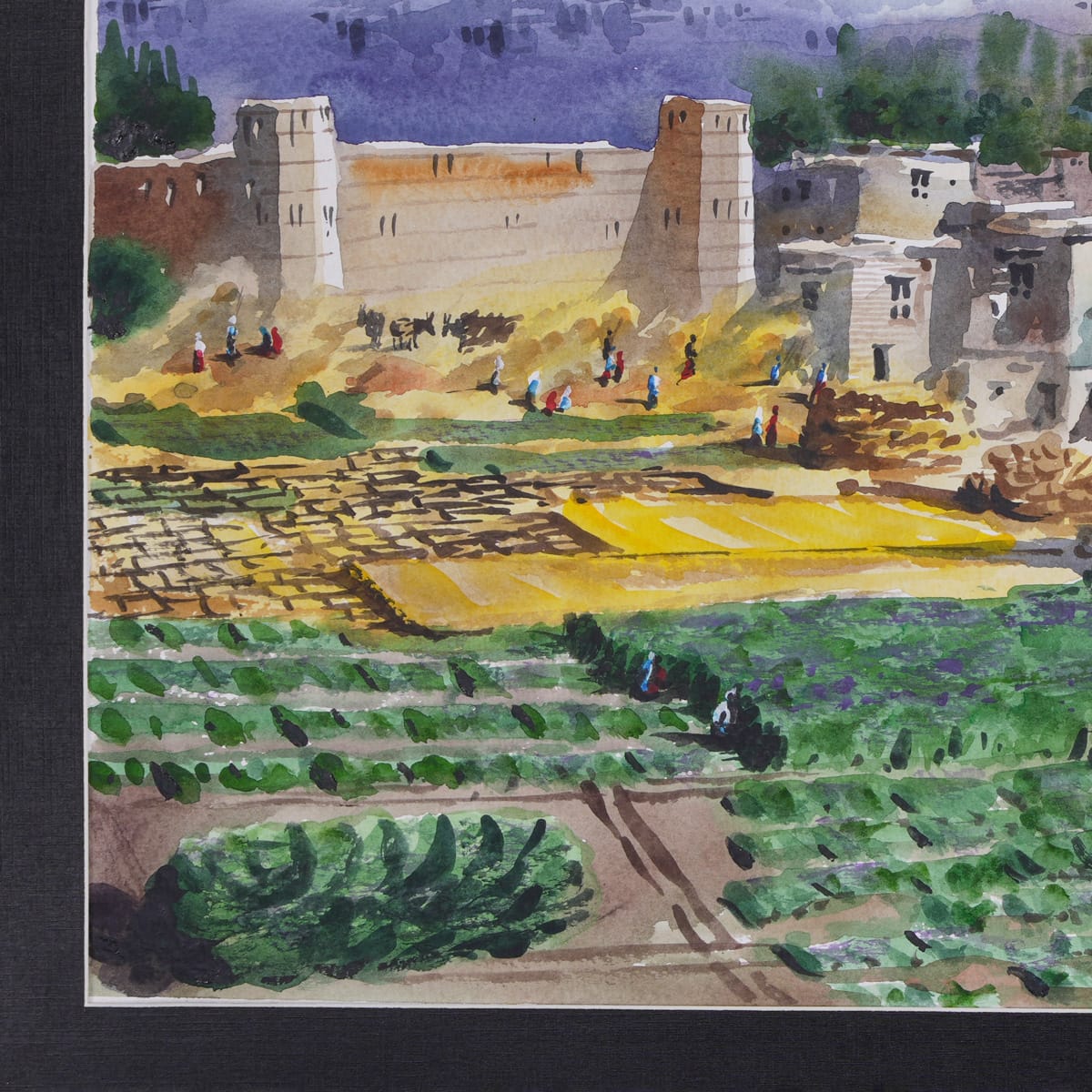 Ghazni Village Watercolor Painting 2