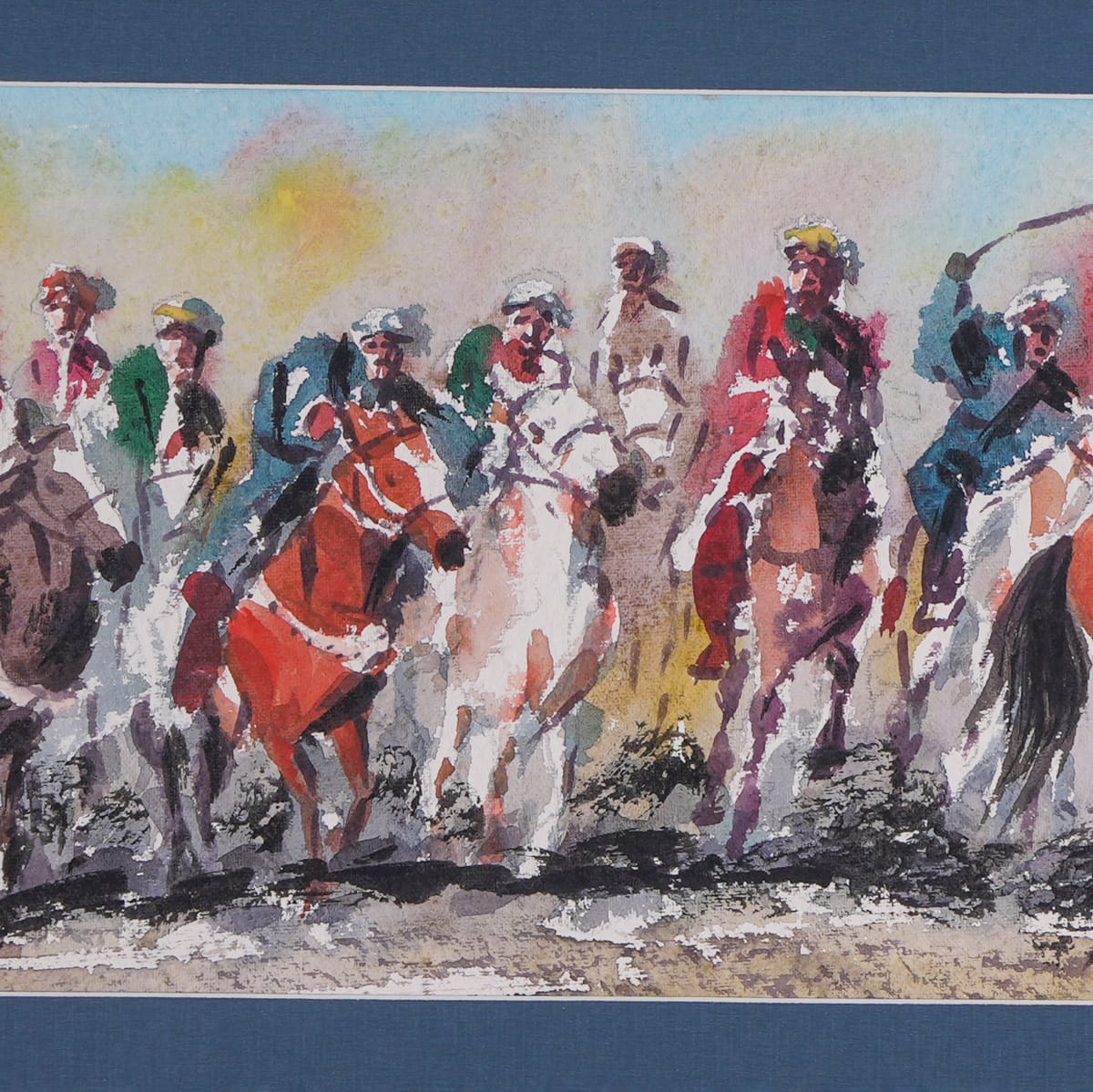 Bozkashi Sport Watercolor Painting 1