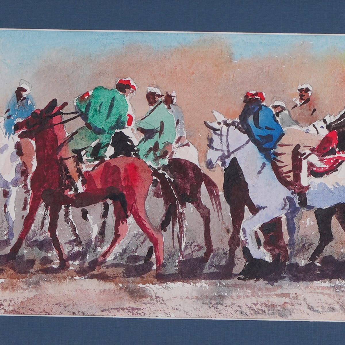 Bozkashi Polo Watercolor Painting 3