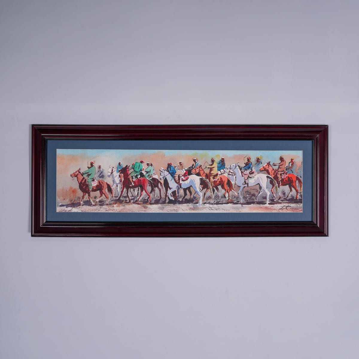 Bozkashi Polo Watercolor Painting 1
