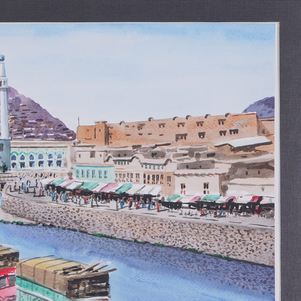 Puli Kheshti Masjid Watercolor Painting 2