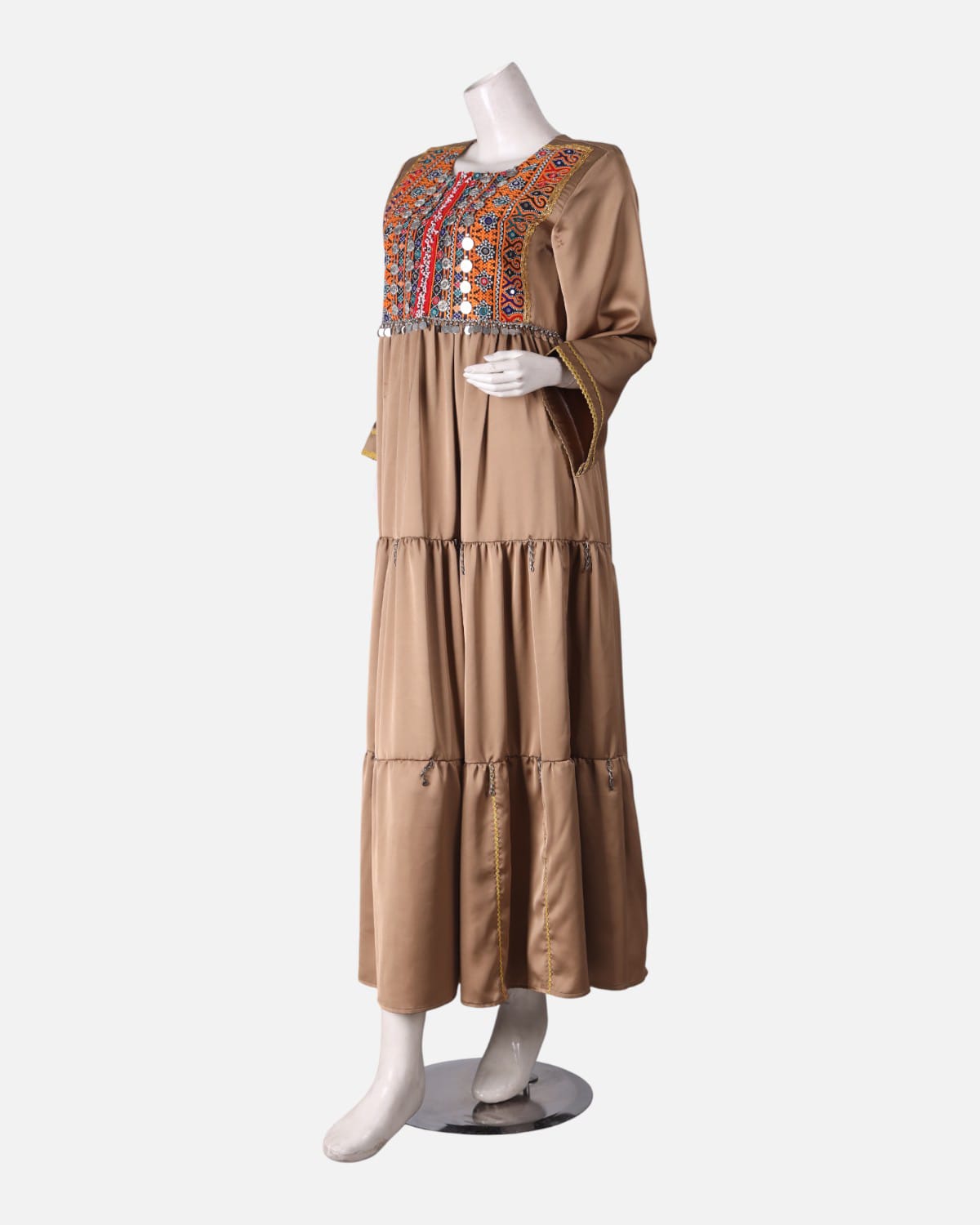 Afghan Traditional Satin Dress 1