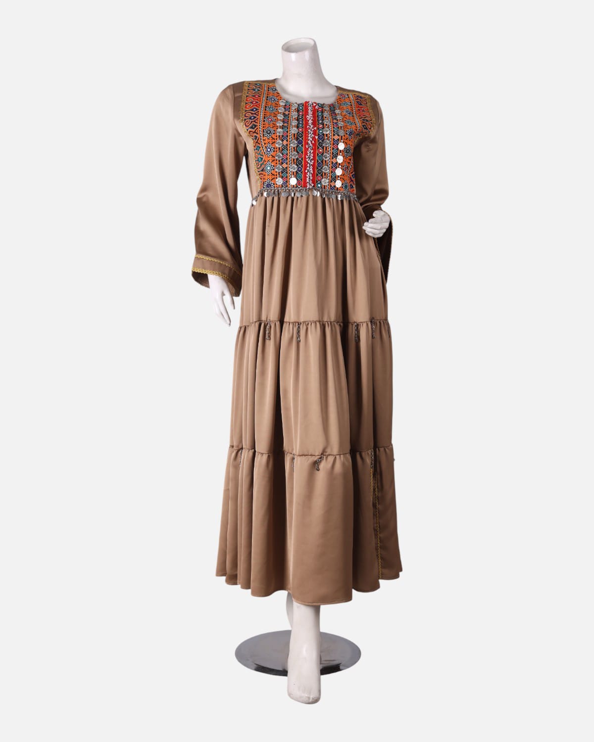 Afghan Traditional Satin Dress 3