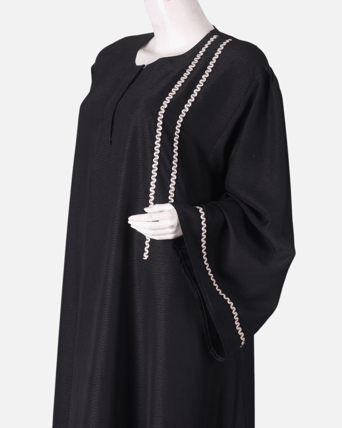 Black Embellished Afghan Hijab Dress 2