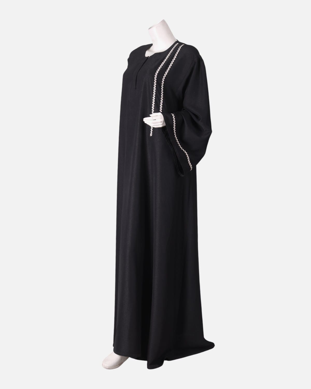 Black Embellished Afghan Hijab Dress 1