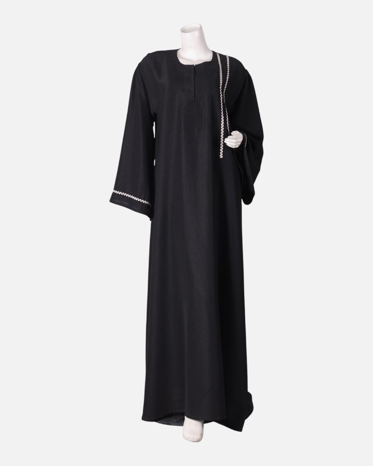 Black Embellished Afghan Hijab Dress 4