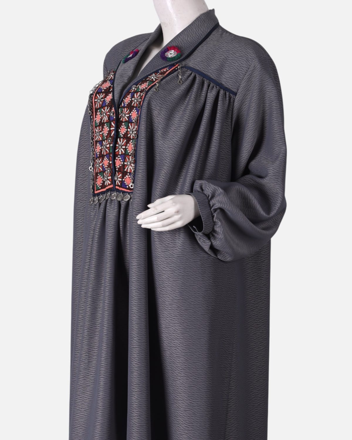 Afghan Long Hijab Design Satin Piece 5