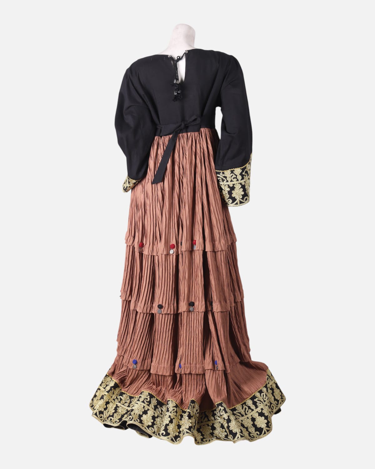 Afghan Handwoven Cotton Pleated Dress 5
